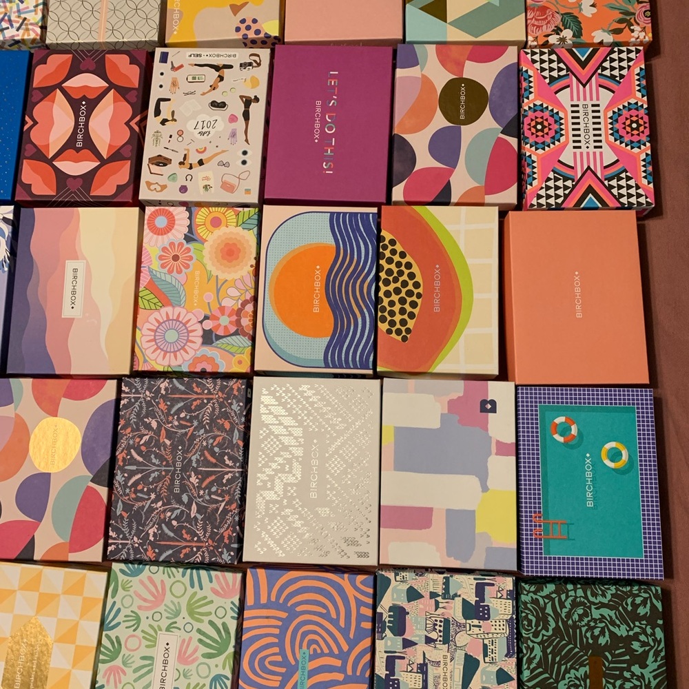 Birchbox 40pc Decorative Subscription Boxes Colorful Patterned Set lot bundle - Picture 2 of 5